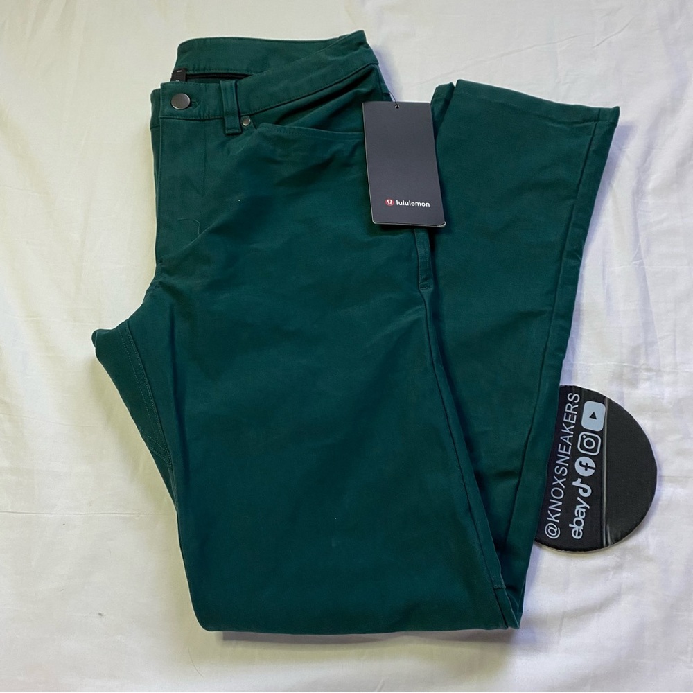 Lululemon ABC Pant Slim 32”L Utilitech GRNJ Green Jewel Teal Blue Men’s Size 28